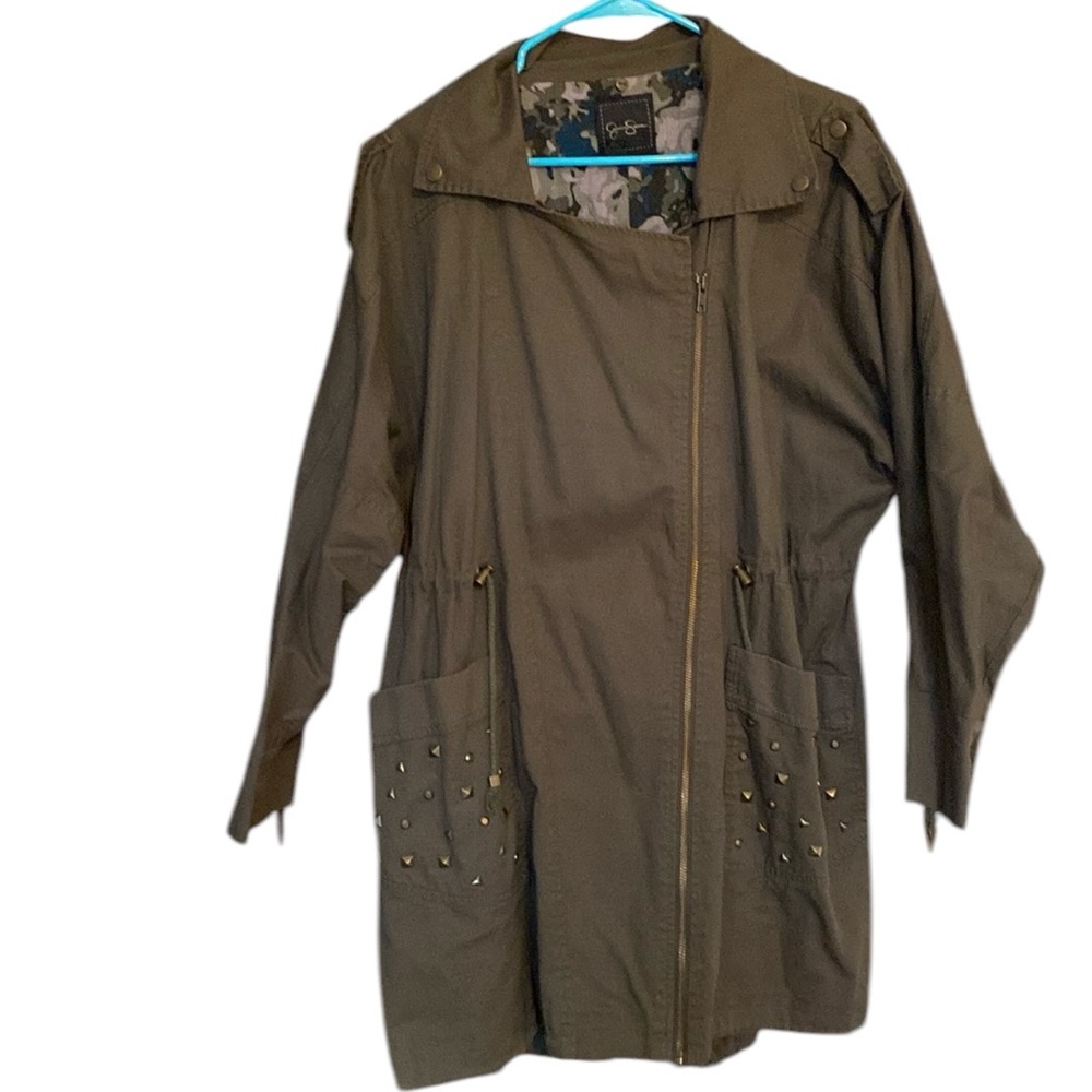 Jessica Simpson Army Green Jacket 1X